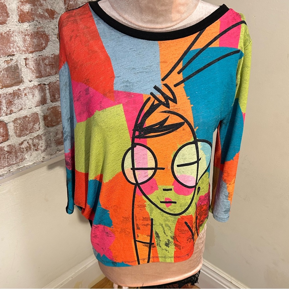 VOLT Vintage lightweight color block stretch face image asymetrical Small - Picture 1 of 15